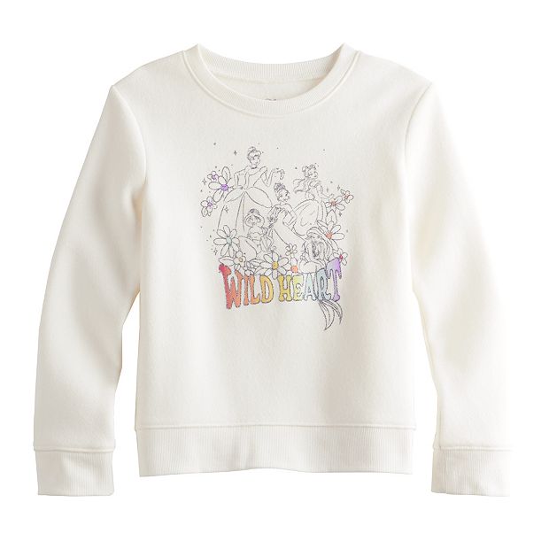 Girls 4 12 Disney Princesses Graphic Fleece Sweatshirt by Jumping