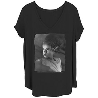 Juniors' Plus Size Universal Monsters Bride Of Frankenstein Classic Portrait Tee