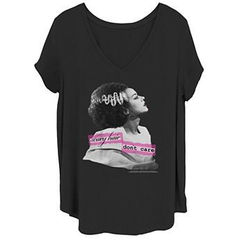 Juniors' Plus Size Universal Monsters Bride Of Frankenstein Scary Hair Tee