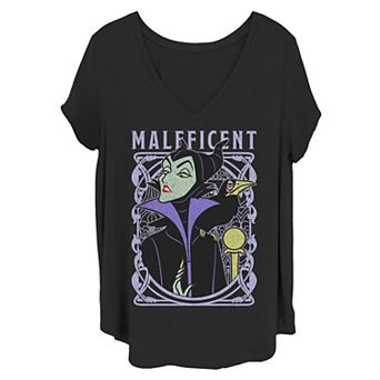 Disney's Villains Maleficent Portrait Juniors' Plus Graphic Tee