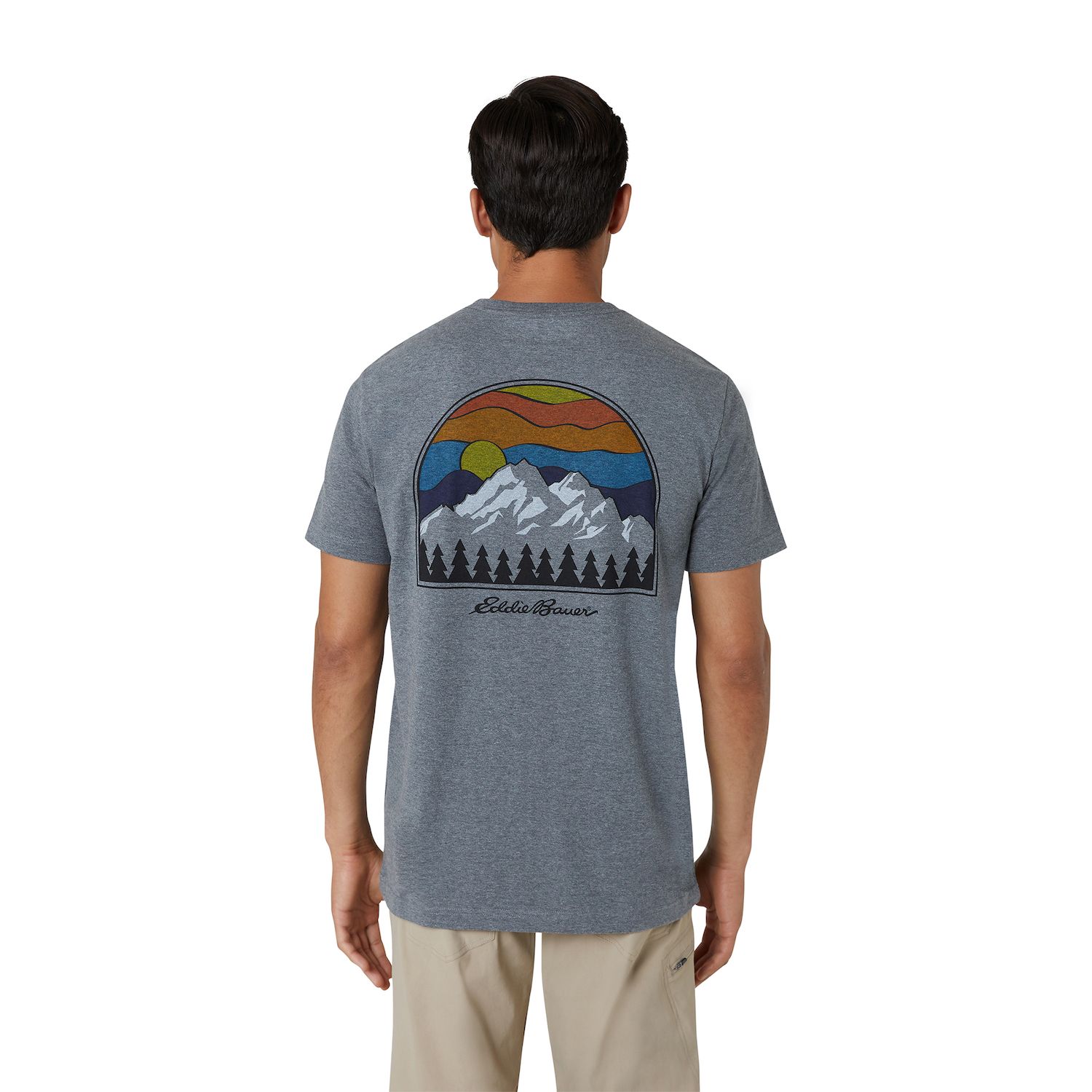 Eddie Bauer Herren T-Shirt 'Reel Em In' – Angler-Grafik, Weiche Baumwollmischung
