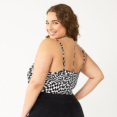 Juniors' Plus Size SO® Cropped Keyhole Tank Top