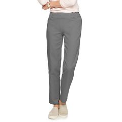 Jockey women's knit capri online--Light Grey Melange,Coral