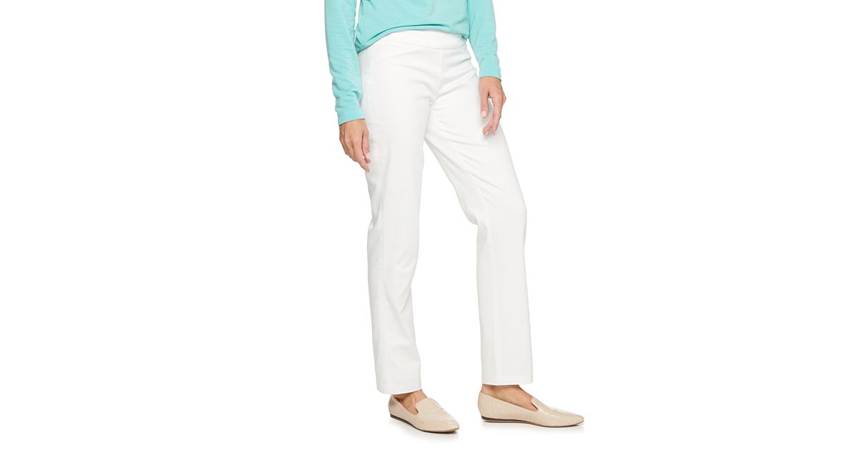petite white dress slacks Pants Loose and Stretch that offers a relaxed and comfortable fit Ivory/Cream Petite Dress Pants &