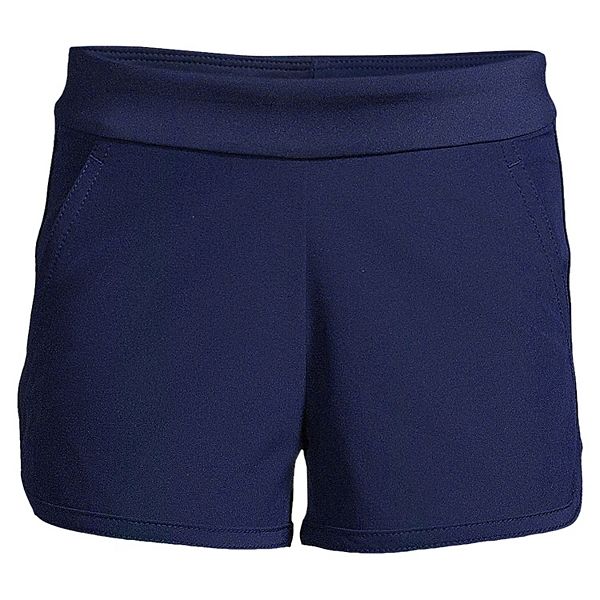 Girls 220 Lands' End Stretch Comfort Waist Swim Shorts in Regular