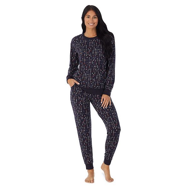 Women's Cuddl Duds® Henley Pajama Top and Banded Bottom Pajama Pants Sleep  Set