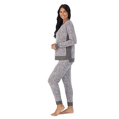 Petite Cuddl Duds® Kangaroo Pocket Pajama Top and Banded Bottom Pajama Pants Sleep Set