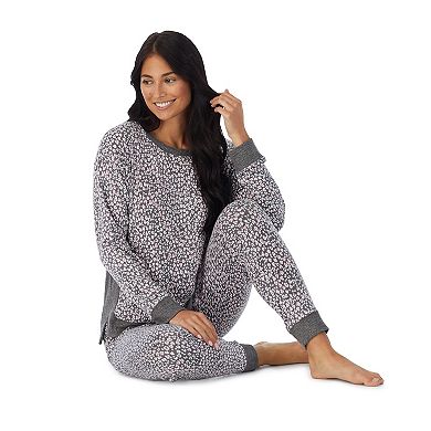 Petite Cuddl Duds® Kangaroo Pocket Pajama Top and Banded Bottom Pajama Pants Sleep Set
