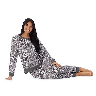 Petite Cuddl Duds® Kangaroo Pocket Pajama Top and Banded Bottom Pajama Pants Sleep Set