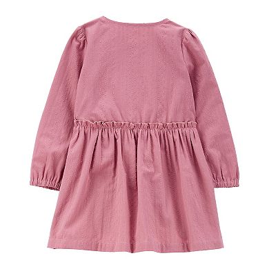 Toddler Girl Carter's Long-Sleeve Dobby Dress