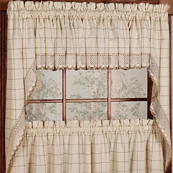 Sweet Home Adirondack 2 Panel Cotton Kitchen Window Curtain Set