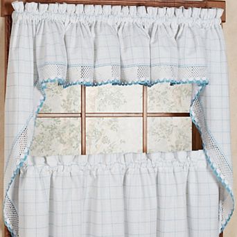 Sweet Home Adirondack 2 Panel Cotton Kitchen Window Curtain Set