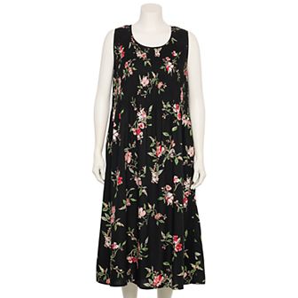 Plus Size Croft & Barrow® Smocked Midi Dress