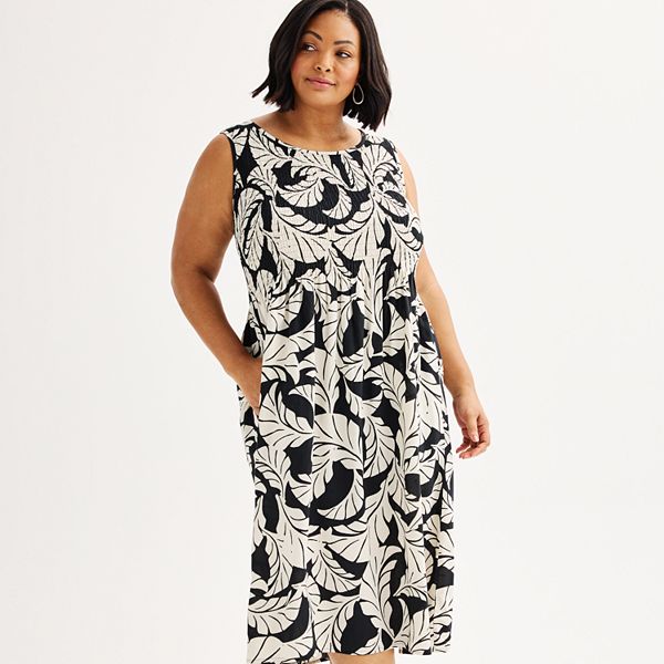 Plus Size Croft & Barrow® Smocked Swing Midi Dress