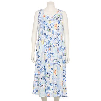 Plus Size Croft & Barrow® Smocked Midi Dress