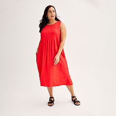 24seven Comfort Apparel Plus Size Fit and Flare Dress $68 Size 1X