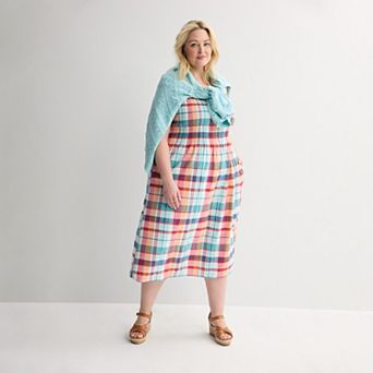 Plus Size Croft & Barrow® Smocked Midi Dress