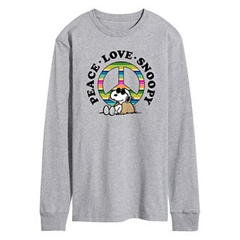 Men's Peanuts Peace Love Tee