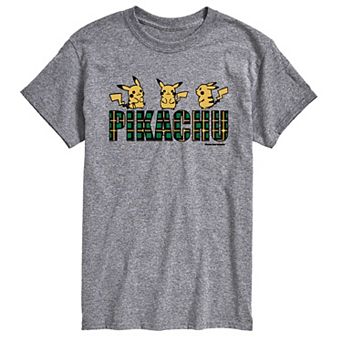Men's Pokemon Plaid Pikachu Tee