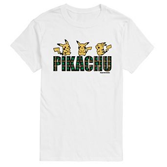 Men's Pokemon Plaid Pikachu Tee