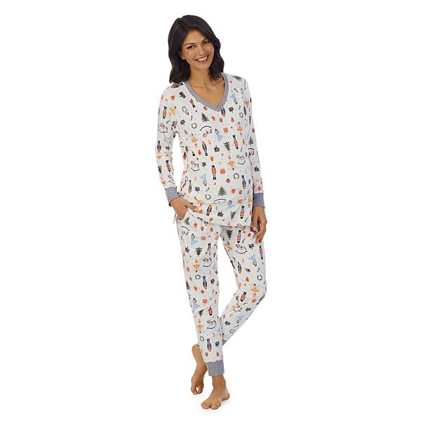 Klassifikation enkelt gang hvidløg Maternity Cuddl Duds® Velour Fleece V-Neck Pajama Top & Pajama Jogger Pants  Sleep Set