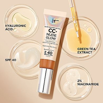 CC+ Nude Glow Lightweight Foundation + Glow Serum with SPF 40 and Niacinamide