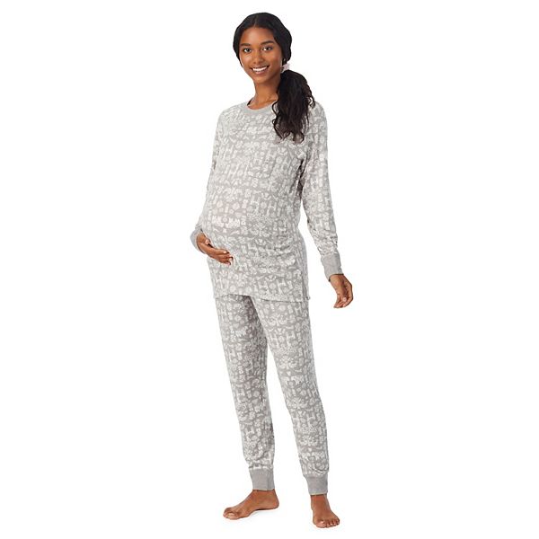 Maternity Cuddl Duds® 3-pc. Sweater Knit Pajama Top, Banded Bottom ...