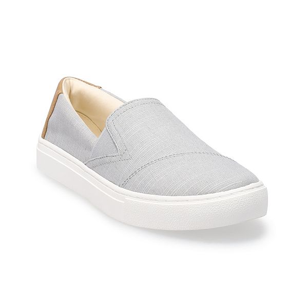 Womens grey sales slip ons