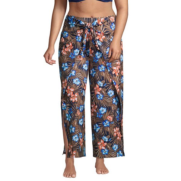 Plus Size Lands' End Swim Cover-Up Pareo Pants