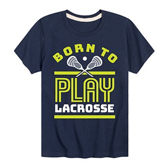Boys 8-20 Born To Play Lacrosse Graphic Tee