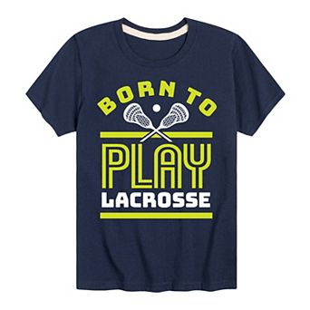Boys 8-20 Born To Play Lacrosse Graphic Tee
