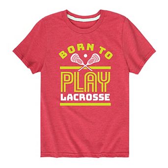Boys 8-20 Born To Play Lacrosse Graphic Tee