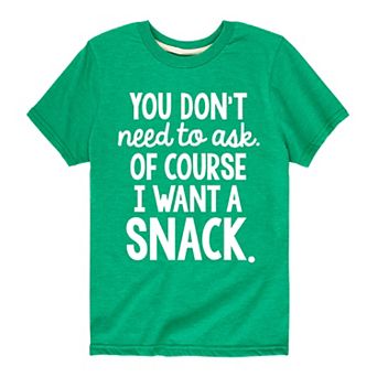 Boys 8-20 Of Course I Want A Snack Graphic Tee
