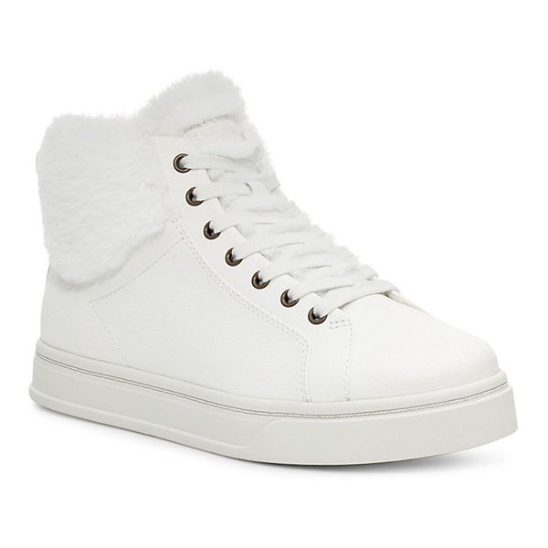 Womens fur lined outlet high top sneakers