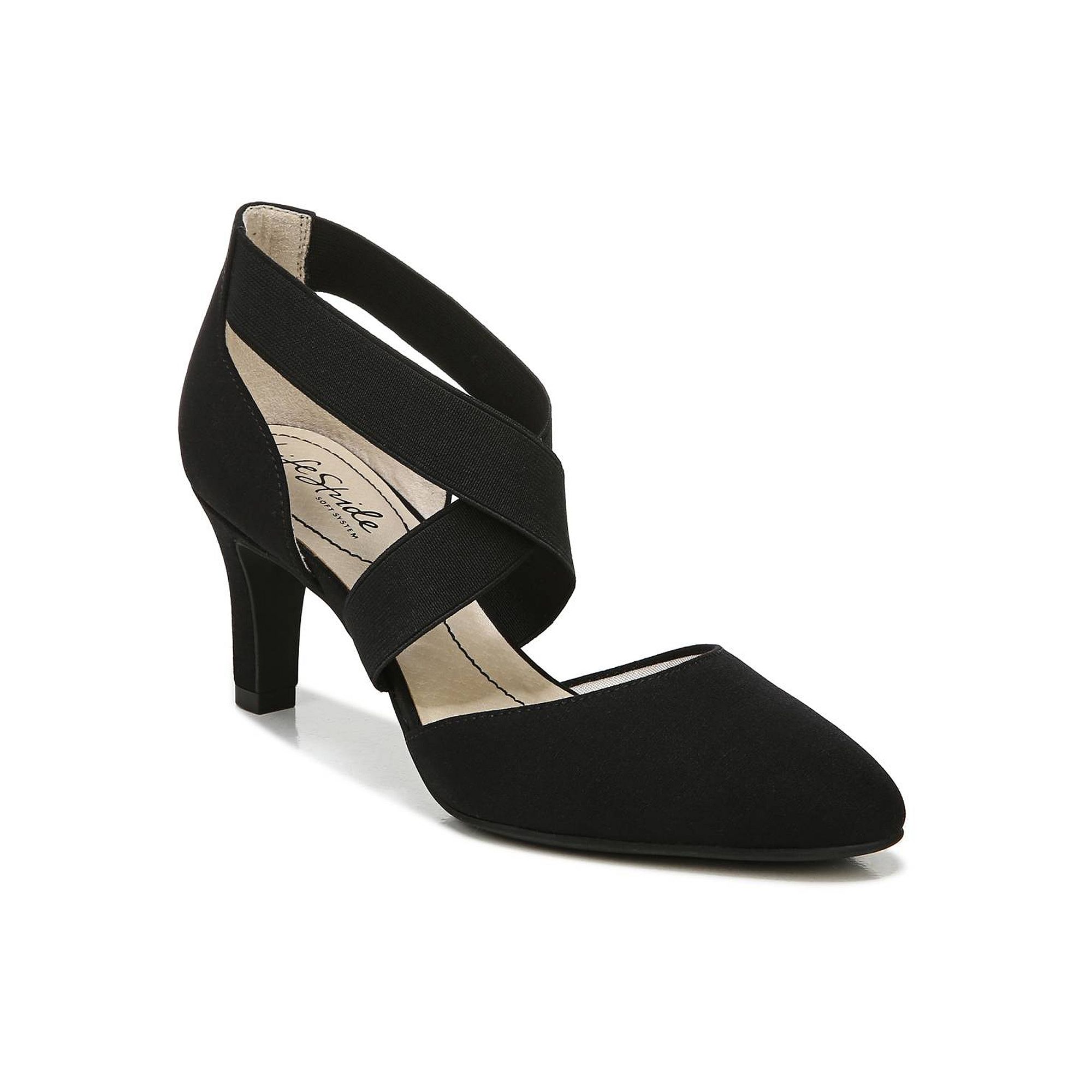 LifeStride Gallery Womens Strappy Pumps, Size: 8 Wide, Black