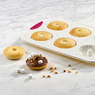 Trudeau Confetti 6-Cup Jumbo Donut Pan