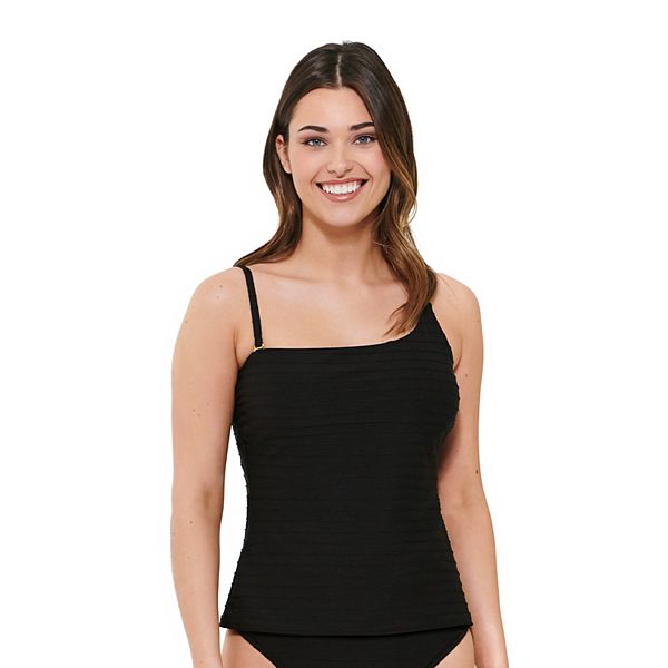 Women's Freshwater Ribbed One-Shoulder Tankini Top