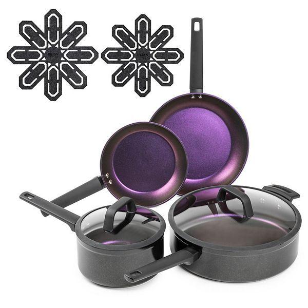 BKLYN Steel Co. 28 Pc. Non-Stick Cookware Set- Miky Way