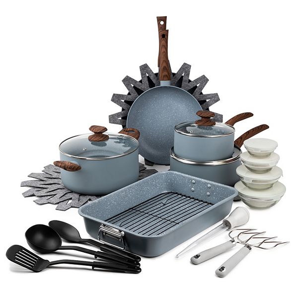 Brooklyn Steel Co. Silver Ultraviolet Nonstick 8-Pc. Cookware Set