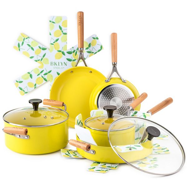 Brooklyn Steel Co. Atmosphere 12-pc. Aluminum Nonstick Cookware Set - Yellow