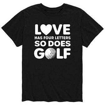 Men's "Love Has Four Letters So Does Golf" Valentine's Day Tee