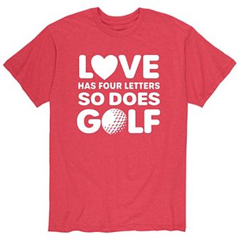 Men's "Love Has Four Letters So Does Golf" Valentine's Day Tee