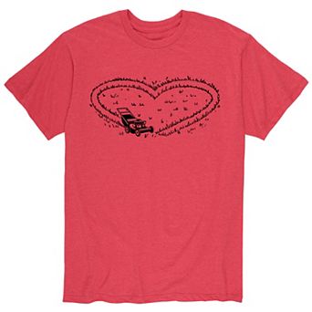 Men's Mower Heart Valentine's Day Graphic Tee