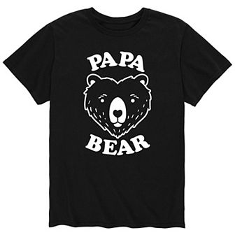 Men's Papa Bear Valentine's Day Graphic Tee