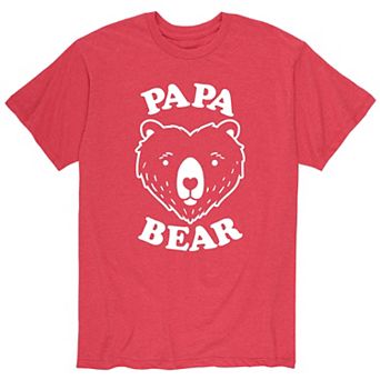 Men's Papa Bear Valentine's Day Graphic Tee