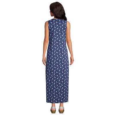 lands end maxi swim cover up dress Lands' End Women's Cotton Jersey Sleeveless Swim Cover-up Maxi Dress