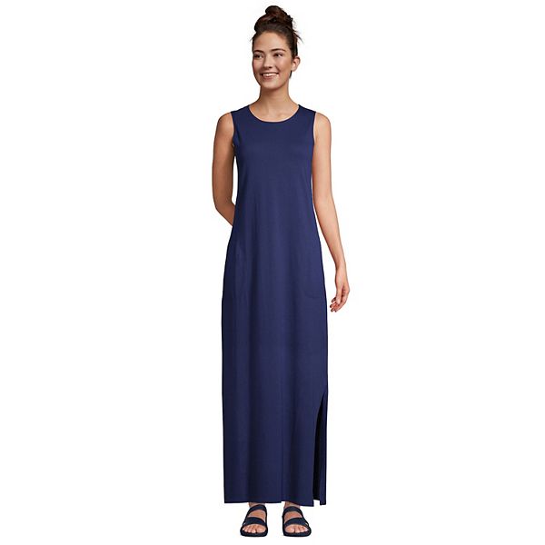 Women's Lands' End High Neck CoverUp Maxi Dress