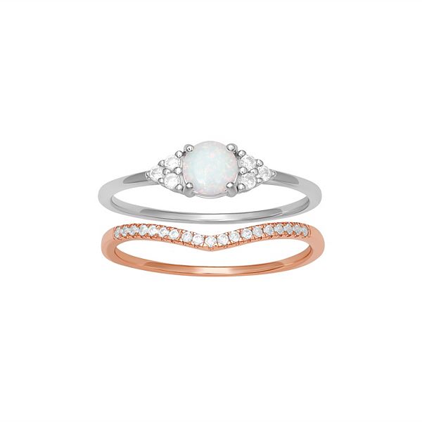 Kohls rose gold on sale rings