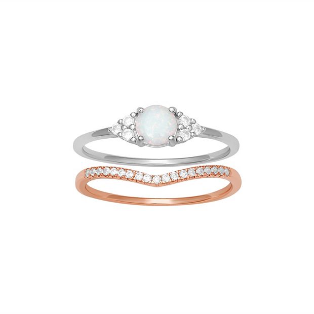 Primrose 18kt rose gold deals over sterling silver ring