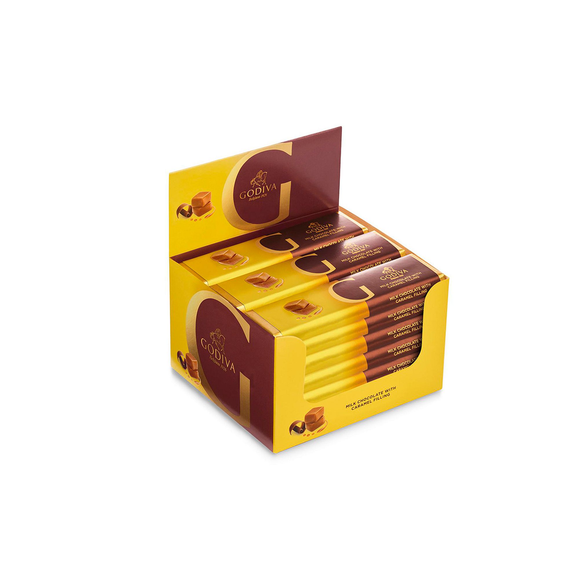 Godiva 24 Pack Small Milk Chocolate Caramel Bars Set